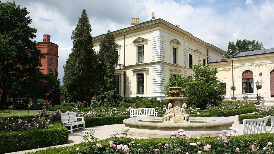 Muzeum Pałac Herbsta - widok od strony ogrodu , Muzeum Sztuki w Łodzi