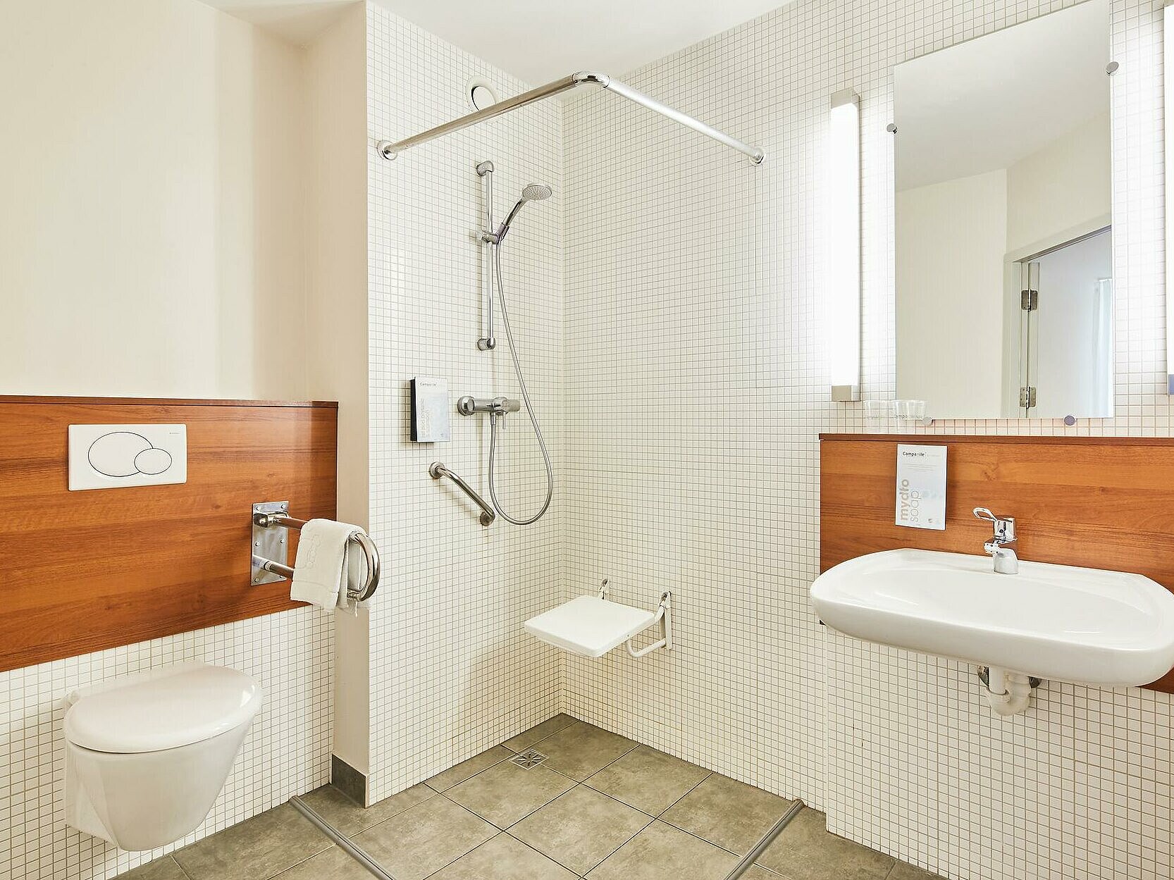 Campanile Hotel handicapped bathroom  