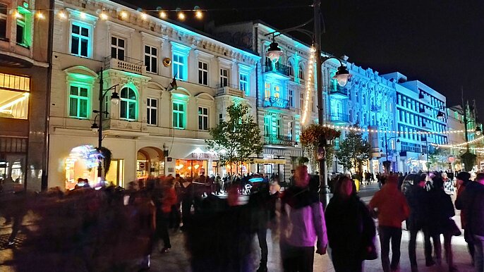 Light Move Festival 2021 - ulica Piotrkowska -  H. Koper