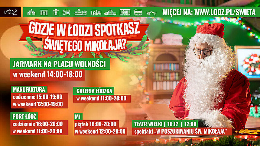 święty mikołaj w łodzi