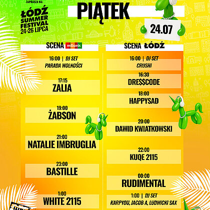  , harmonogram Łódź Summer Festival 2026
