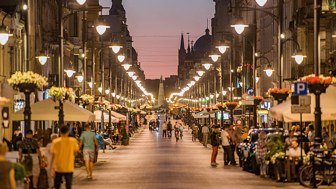ul. Piotrkowska w Łodzi  