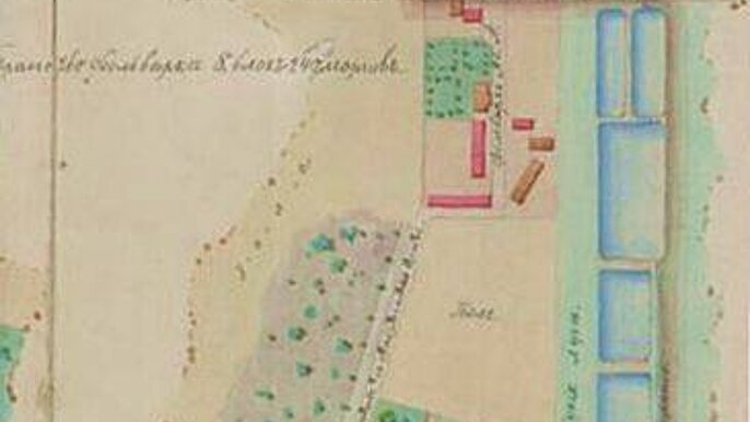 Plan sytuacyjny budynków i ogrodu zakładu  