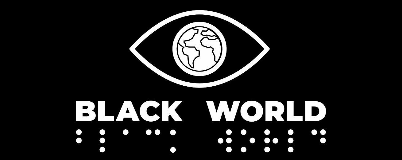  , black world logo