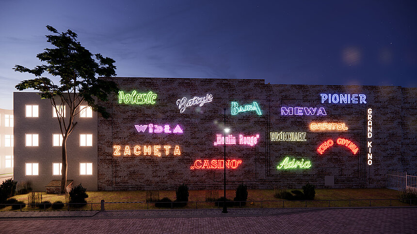 Neony dawnych kin Łódź