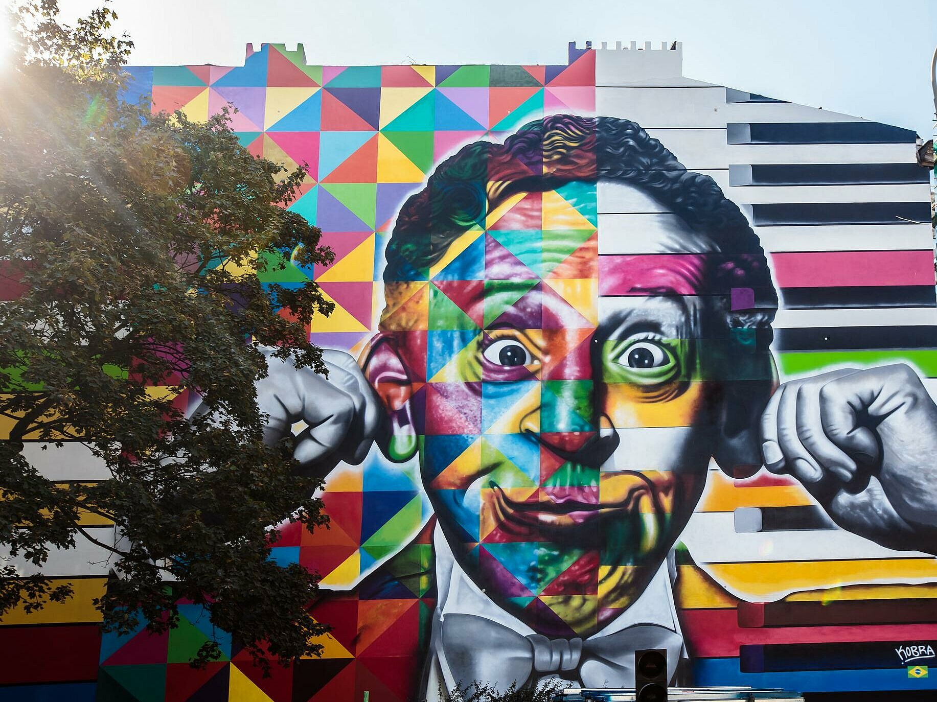 A mural depicting Artur Rubinstein by Eduardo Kobra 