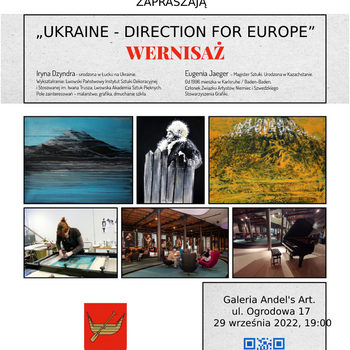 Broszura reklamująca wystawę UKRAINE - DIRECTION FOR EUROPE.