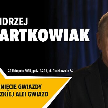 Andrzej Bartkowiak w Łódzkiej Alei Gwiazd