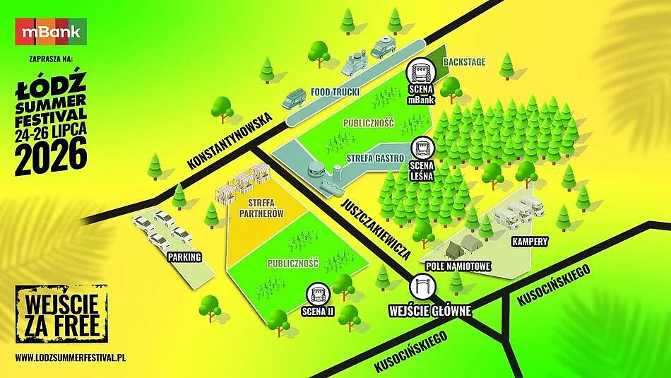  , Łódź Summer Festival 2026 Mapa