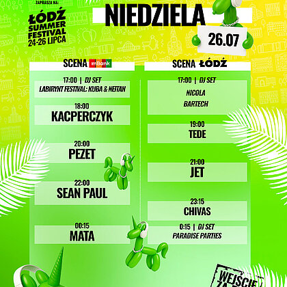  , harmonogram Łódź Summer Festival 2026