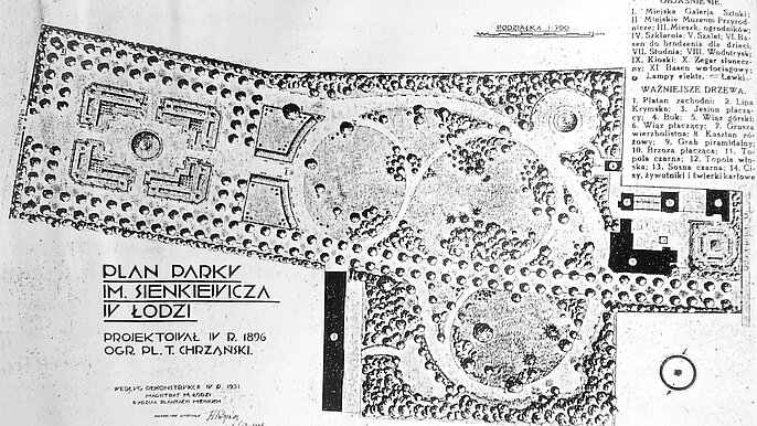 Plan Parku z 1931 roku  